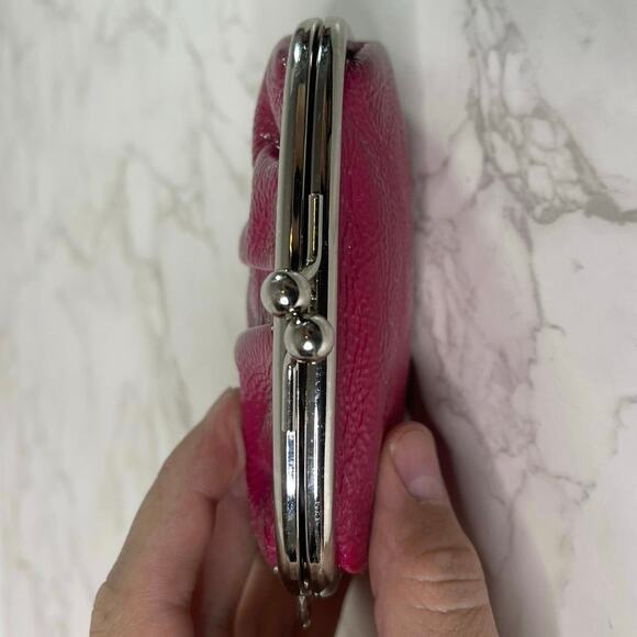 Vintage Y2K Coach Pink Kiss Lock Patent Leather Pouch Wallet - Picture 6 of 14